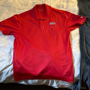 This is a large under armor ole miss polo